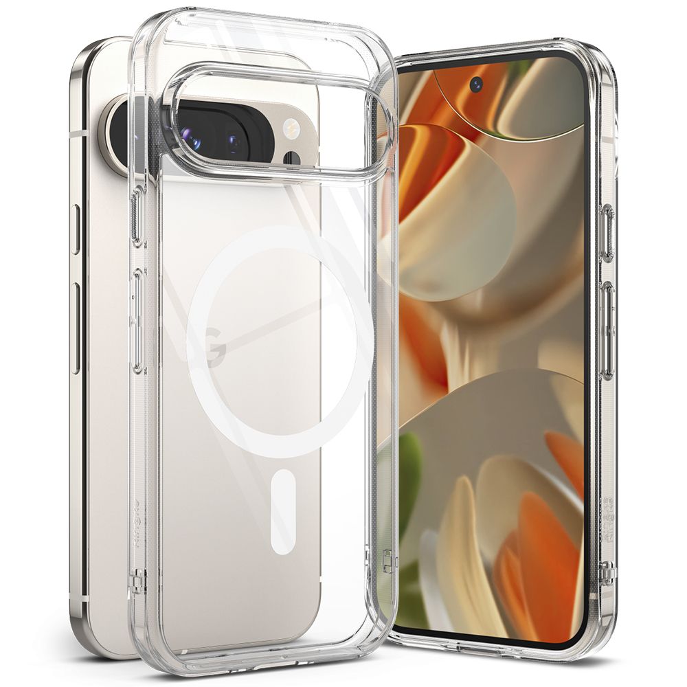 Etui Ringke Fusion Magnetic do Google Pixel 9 / Pixel 9 Pro, przezroczysto-białe